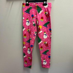 Boden Pink Christmas Leggings